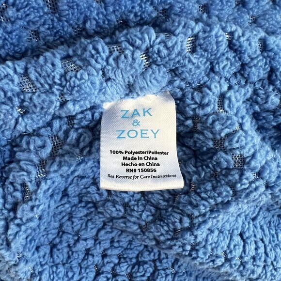 Zak & Zoey Baby Security Blanket Lovey Blue Bear “hug Me” - Picture 4 of 4